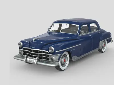 Chrysler New Yorker 1950 Low-poly 3D model