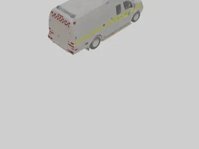Ambulance vehicle Low-poly 3D model