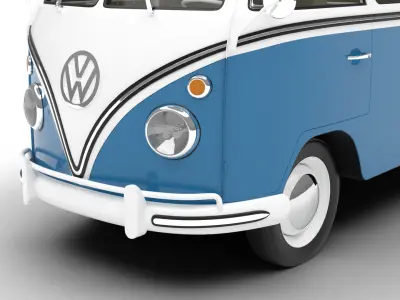 Volkswagen T1 Combi 1950 3d model 3D model