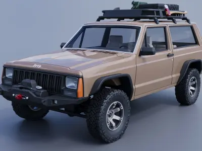 Jeep Cherokee XJ  2 Door 1984 Custom 3D print model