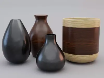 Modern Vases Collection 3D model 3D model