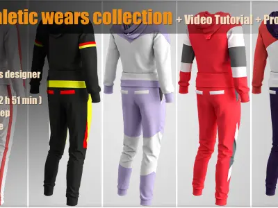 Athletic Wears Collection  Video Tutorial  3D model