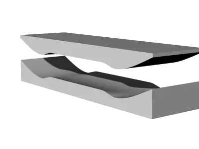 Ready to be milled mold for Skateboard decks 3D model