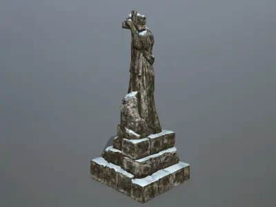 statue 5 Low-poly 3D model