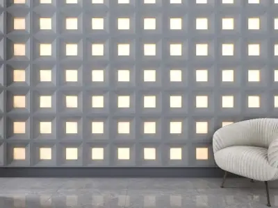 3d wall panel Low-poly 3D model