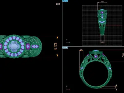Heavy Mens Ring  3D print model