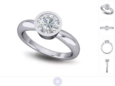 Women ring 3dm stl render detail 3D print model 4