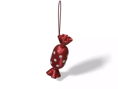 Christmas Hanging Ornament Set 01 3D Model Collection