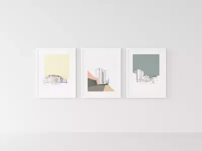 Picture Frames Sketch Digital 3D model