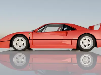 Ferrari F40 1992 Game and Cinematic Ready Realistic Low-poly 3D model