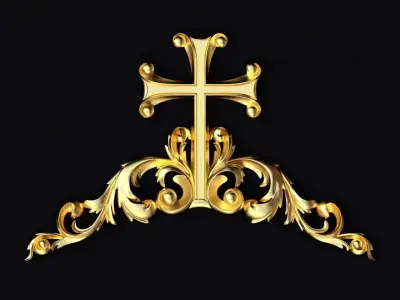 Central decor ornament for furniture 3D model 812