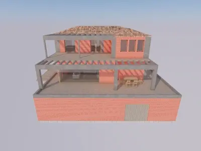 2 STORY HOUSE WITH BASEMENT for Archicad  dwg obj fbx ifc skp 3D model