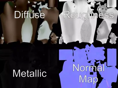 Playful Otter Character model pack Low-poly 3D model