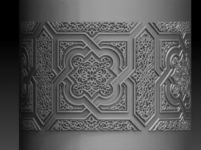 The Seljuks Ornament  Zbrush 18 ZBP-brush 3D model