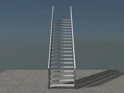 Simple stair 25O04 3D model