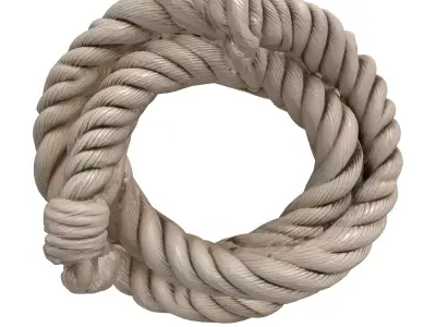 Detailed Rope Coil Circle Low-poly 3D model