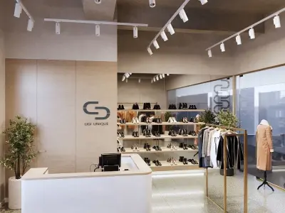 Luxury Clothes Store 3D Model Interior Scene 3D model