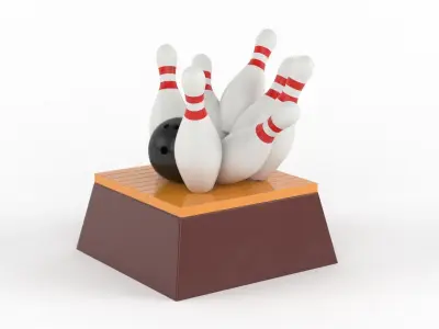 Bowling Trophy 3D model