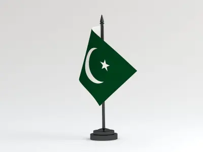 Table Flag Pakistan 3D model