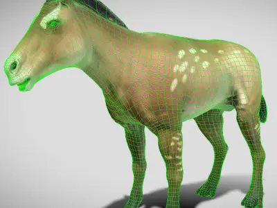 Mesohippus Low-poly 3D model