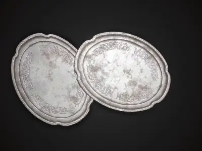 PBR Silver Plate Free low-poly 3D model