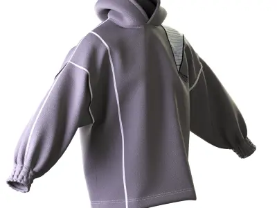 Sport Hoodie Low-poly 3D model