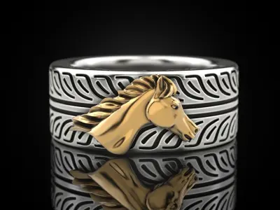 Horse Tire Ring 3D print model