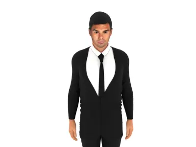 Casemiro man in tuxedo Low-poly 3D model