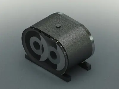 Rotary steam engine Free 3D model