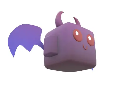 Devil Type Game Asset Pet Character v1 003 Low-poly 3D model