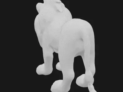 Charming Lion Low-poly 3D model