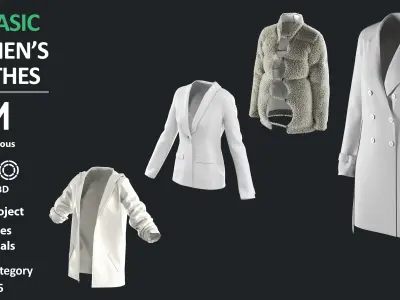 27 Basic women clothes Marvelous clo3d zprj obj fbx 3D model