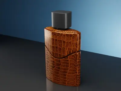 Luxury Perfume Bottle Crocodile Leather Pattern Designer  Free 3D model