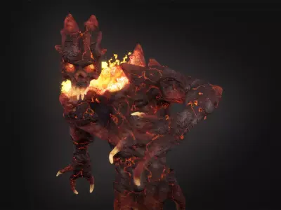 Hell Flying Demon Low-poly game engine ready 3D model Low-poly 3D model