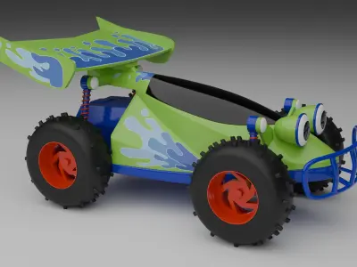 Toy Story RC Car Low-poly 3D model