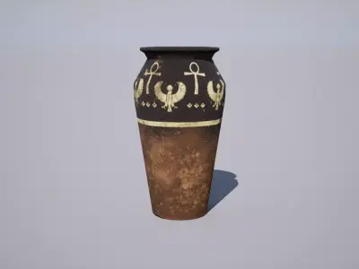Egyptian Vase Low-poly 3D model