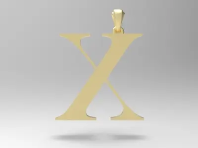 Alphabet Latin X 3D print model