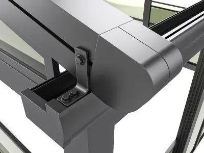 Motorized Pergola 5 sliding window 3D model