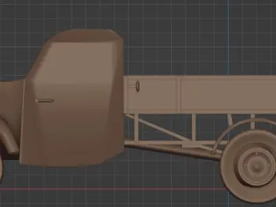 Classic truck 3D model