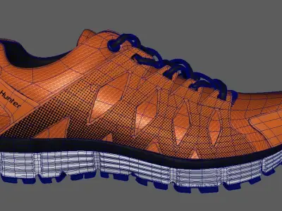 SportShoe orange running shoe 3D model