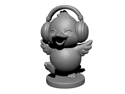 DJ Duck 3D print model