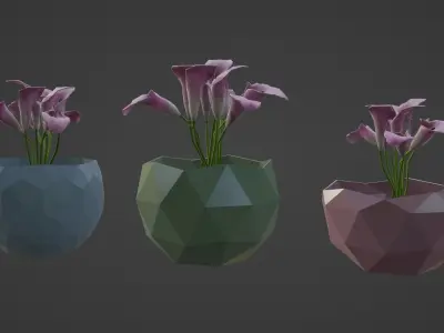 Flower Bowl vase V2 3D model