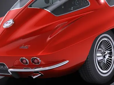Chevrolet Corvette C2 CG 1963 LowPoly 3D model