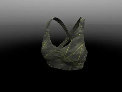 Female Camo top PBR 4k Low-poly 3D model