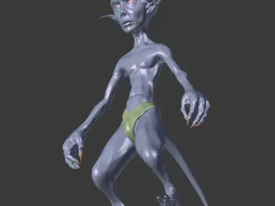 HomoRattus alien 3D model