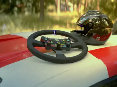 steering wheel 3D model 5