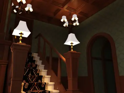Christmas Room Low-poly 3D model