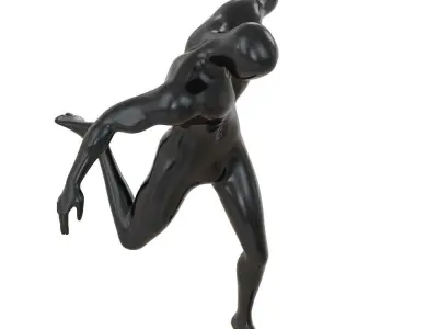 Mannequin soccer player kicks 83 3D model