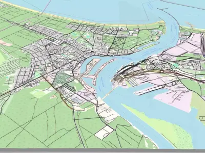 Cityscape Swinoujscie Poland 3D model