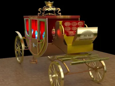 Chinese carriage  3D model